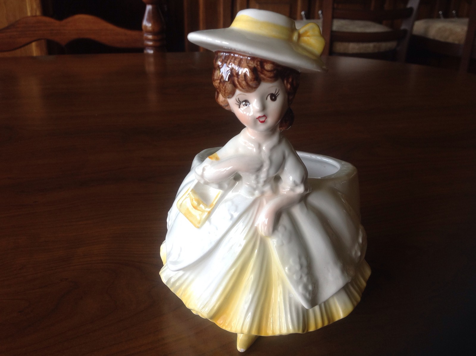 Vintage Relpo Figure Vase Lady Planter #6172
