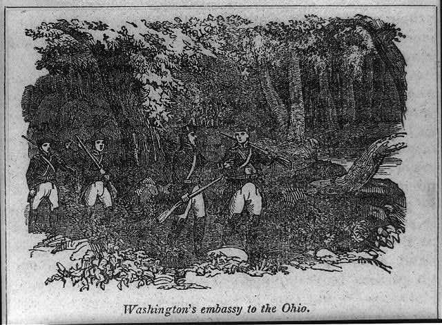 Photo:George Washington Embassy to the Ohio 1753 Fort Le Boeuf Expedition