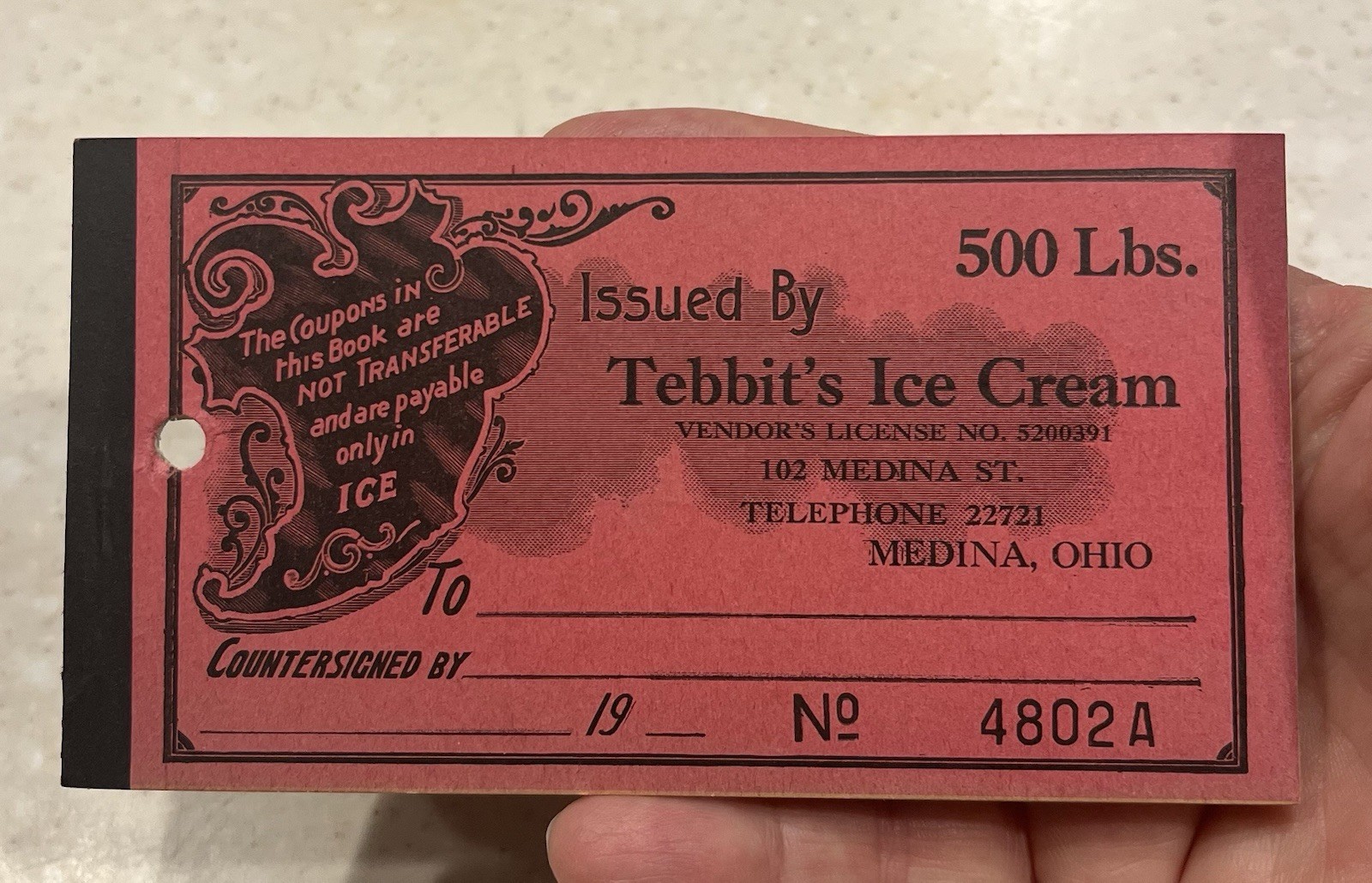 Antique 1930s Ice Cream Coupon Booklet FULL Tebbit’s Medina Ohio + Ice House Ice Antique 1930s Ice Cream Coupon Booklet FULL Tebbit’s Medina Ohio + Ice House Ice