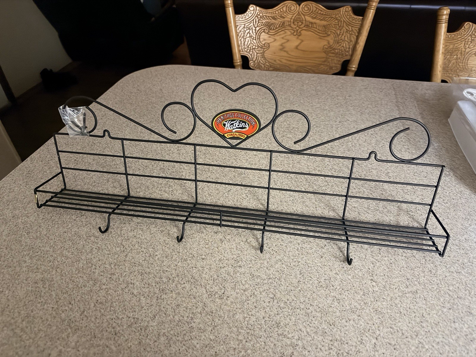 Vtg Watkins Black Wire Rack Heritage Collection Circa 1920 Spice Dish Shelf Vtg Watkins Black Wire Rack Heritage Collection Circa 1920 Spice Dish Shelf