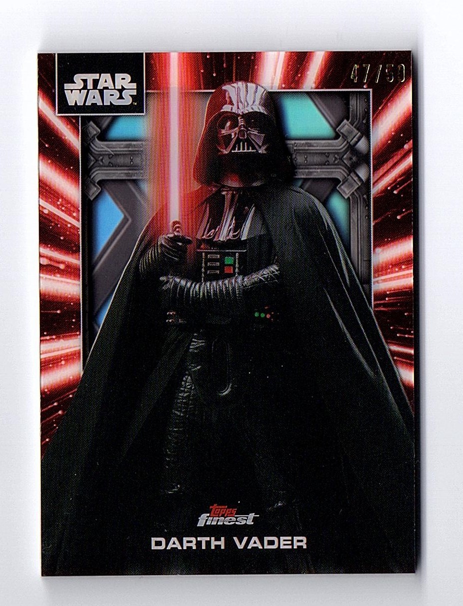 DARTH VADER 2025 TOPPS STAR WARS #SAB-10 FINEST LIGHTSABER SHADOWBOX 47/50