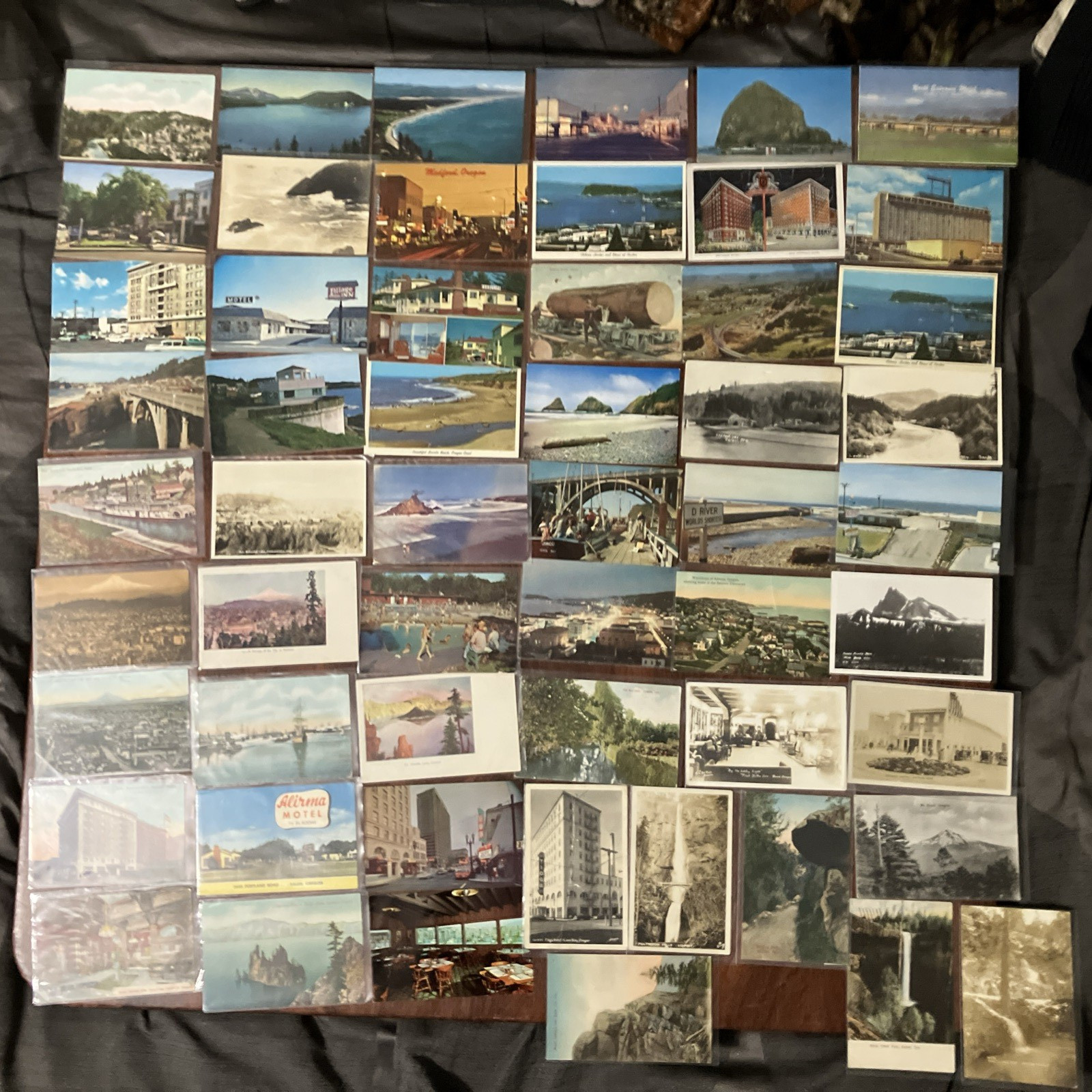 Vintage Oregon Postcards Lot of 50+ Has RPPC\'s Beaches Bridges Hotels Rivers - F