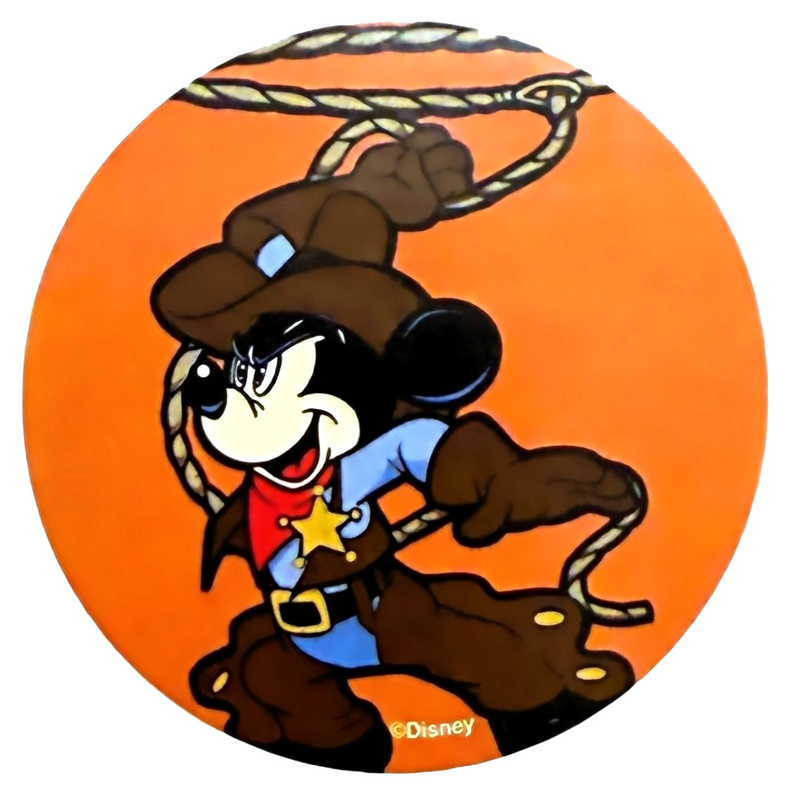 Cowboy Sheriff Mickey Mouse Sticker Lasso Western Frontierland Walt Disney World Cowboy Sheriff Mickey Mouse Sticker Lasso Western Frontierland Walt Disney World