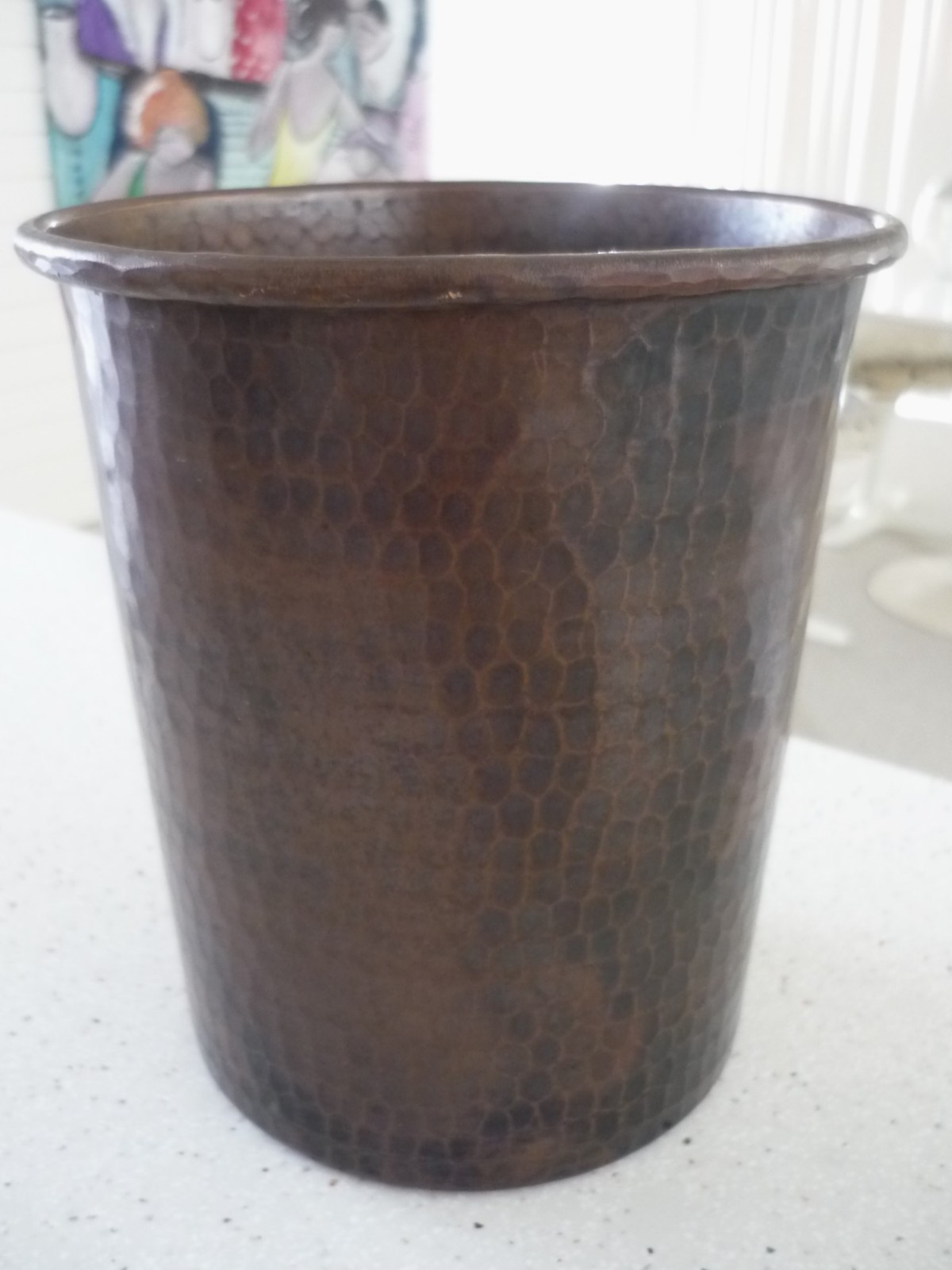 VINTAGE HAMMERED HANDCRAFTED COPPER POT ARTS & CRAFTS MISSION STYLE VINTAGE HAMMERED HANDCRAFTED COPPER POT ARTS & CRAFTS MISSION STYLE