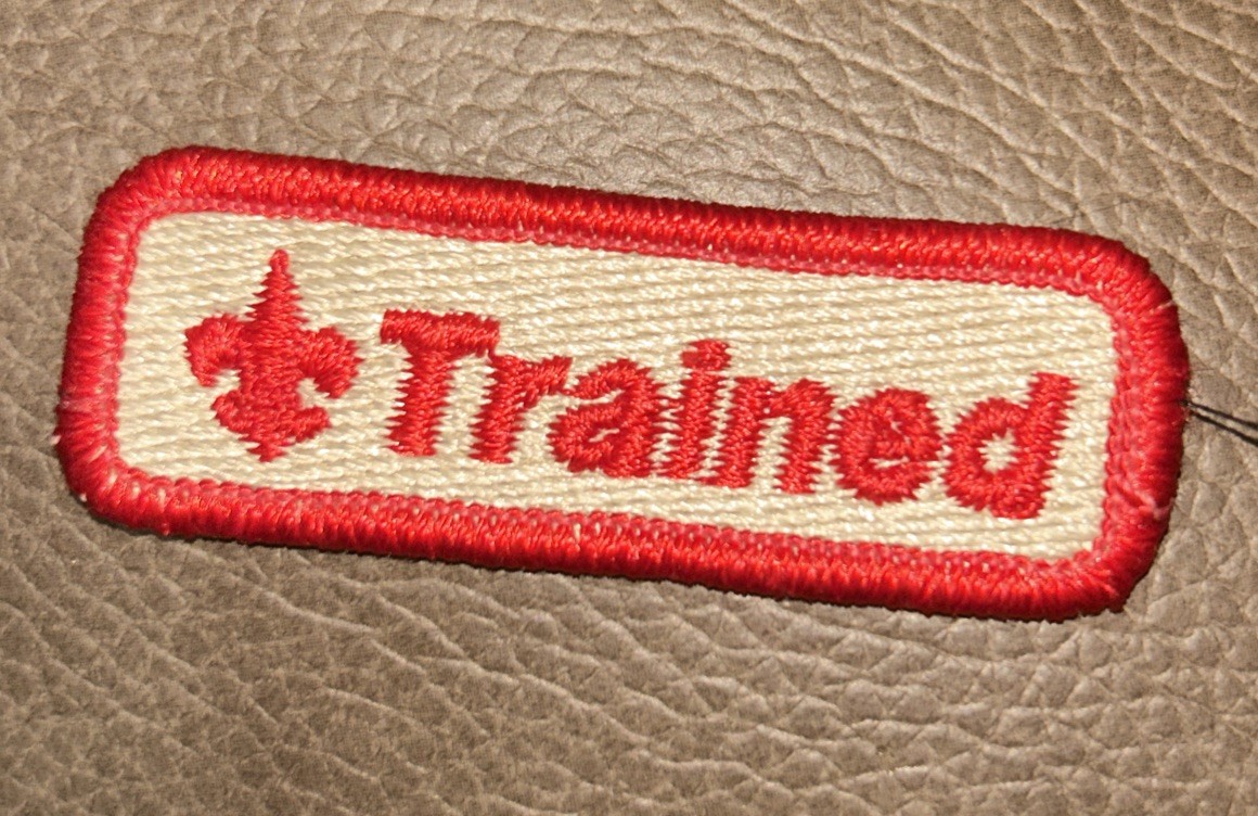 Official Boy Cub Scout BSA Red And Tan Uniform Trained Patch See Description Official Boy Cub Scout BSA Red And Tan Uniform Trained Patch See Description
