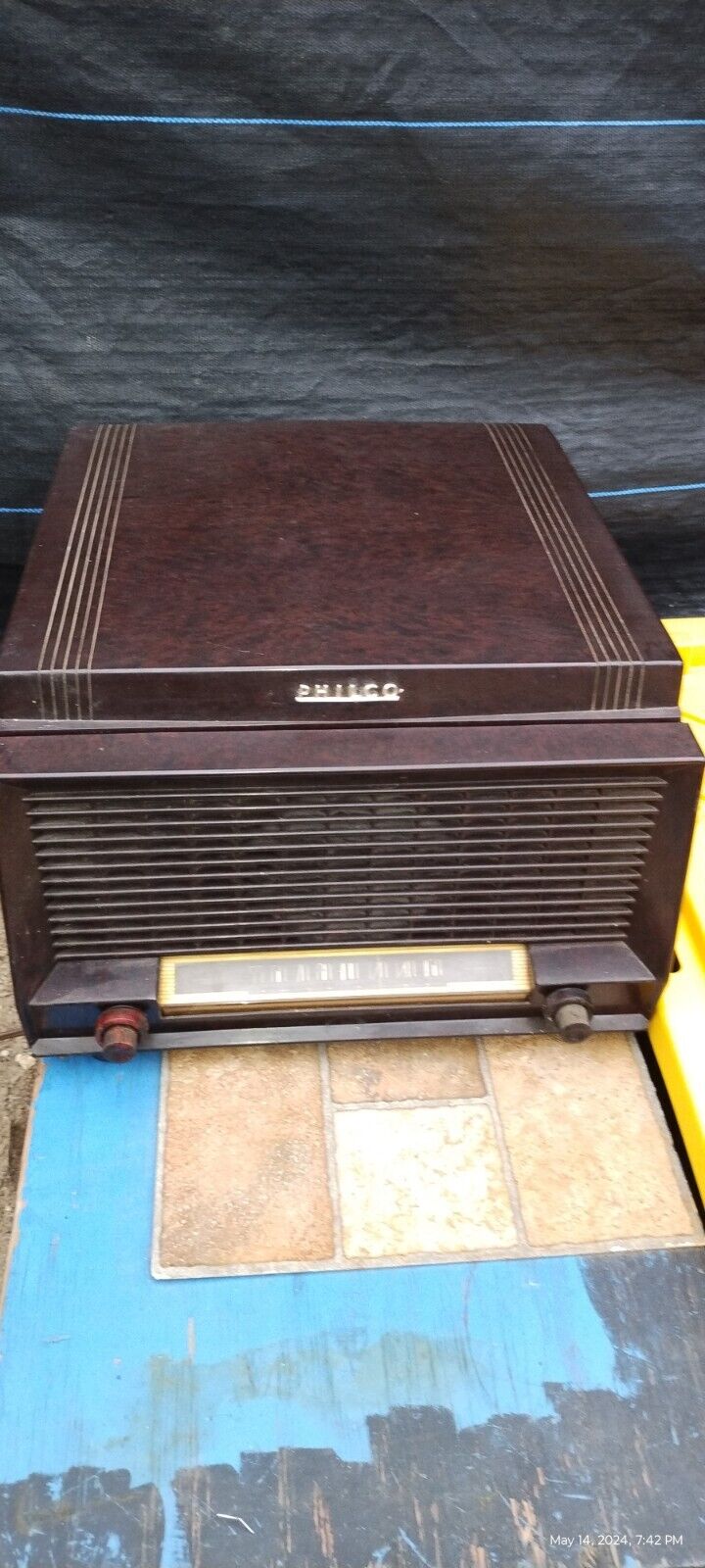 Rare Vintage Philco Record Player and Tube Radio Untested 