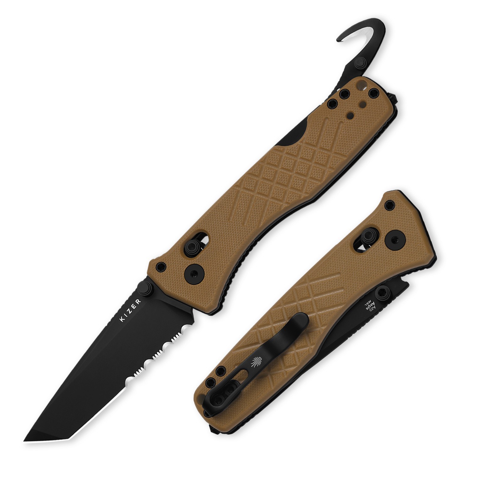 Kizer Aegis T EDC Folding Pocket Knife AEB-L Blade G10 Handle V3774CTA3 Camping