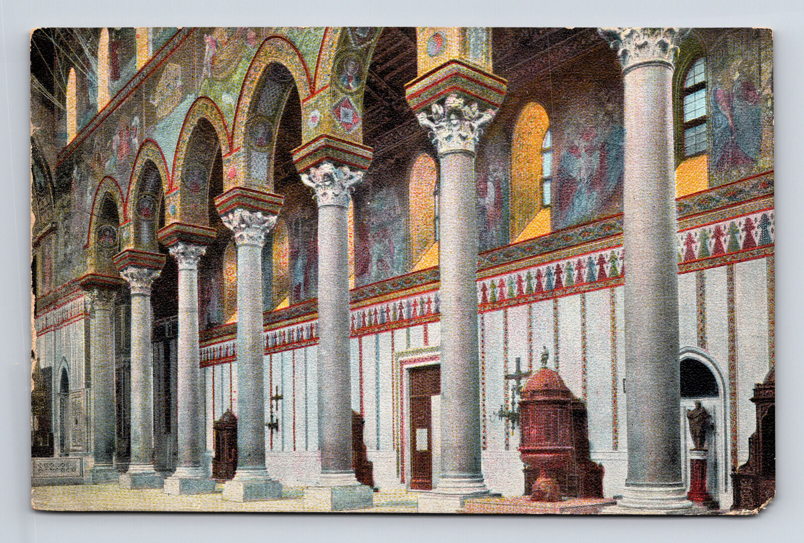 Monreale Cathedral Interior Monreale Palermo Sicily Italy Postcard