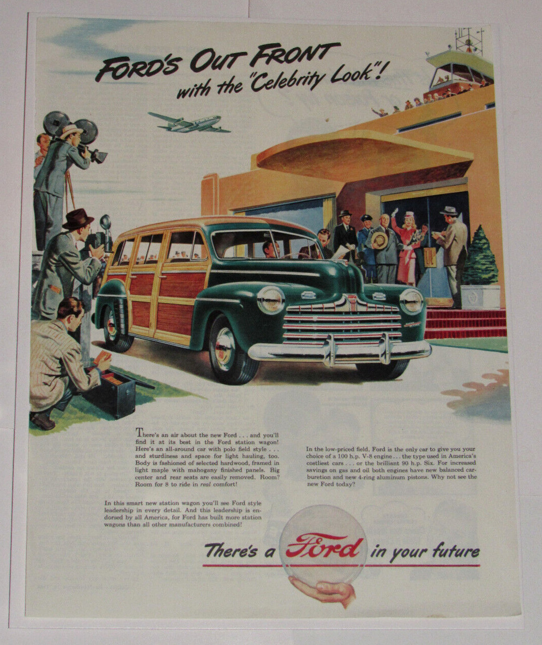 Original 1946 Ford Wagon Magazine Ad