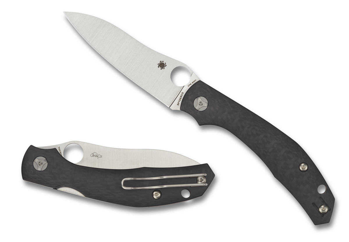 Spyderco Knives Kapara Black Carbon Fiber S30V Stainless C241CFP Pocket Knife