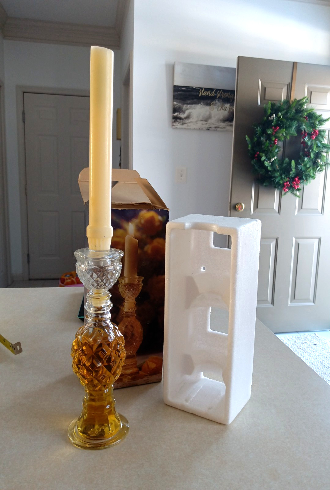 Vintage Avon Regency Candlestick Elusive Cologne With Original Box Vintage Avon Regency Candlestick Elusive Cologne With Original Box