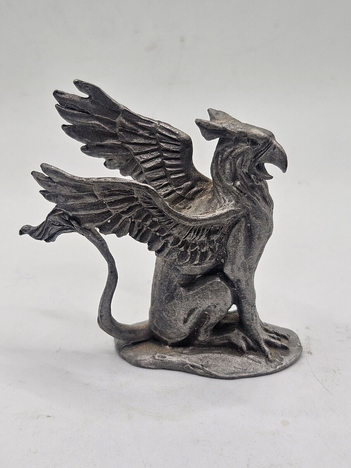 Vintage Unbranded Pewter Griffin Figurine
