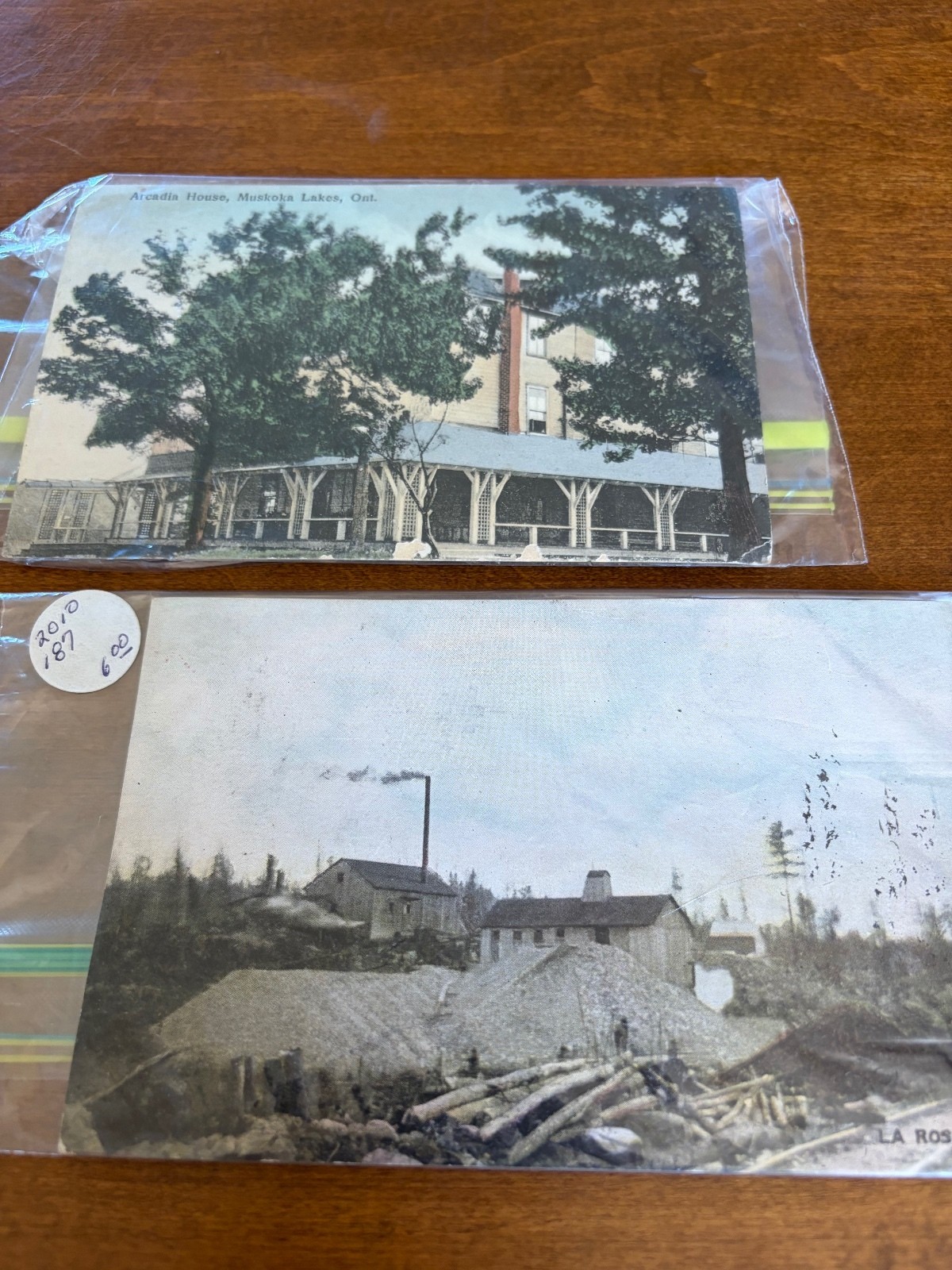 Vintage Ontario Canada Postcard Lot 2 La Rosa Mine Cobalt & Arcadia House 1909