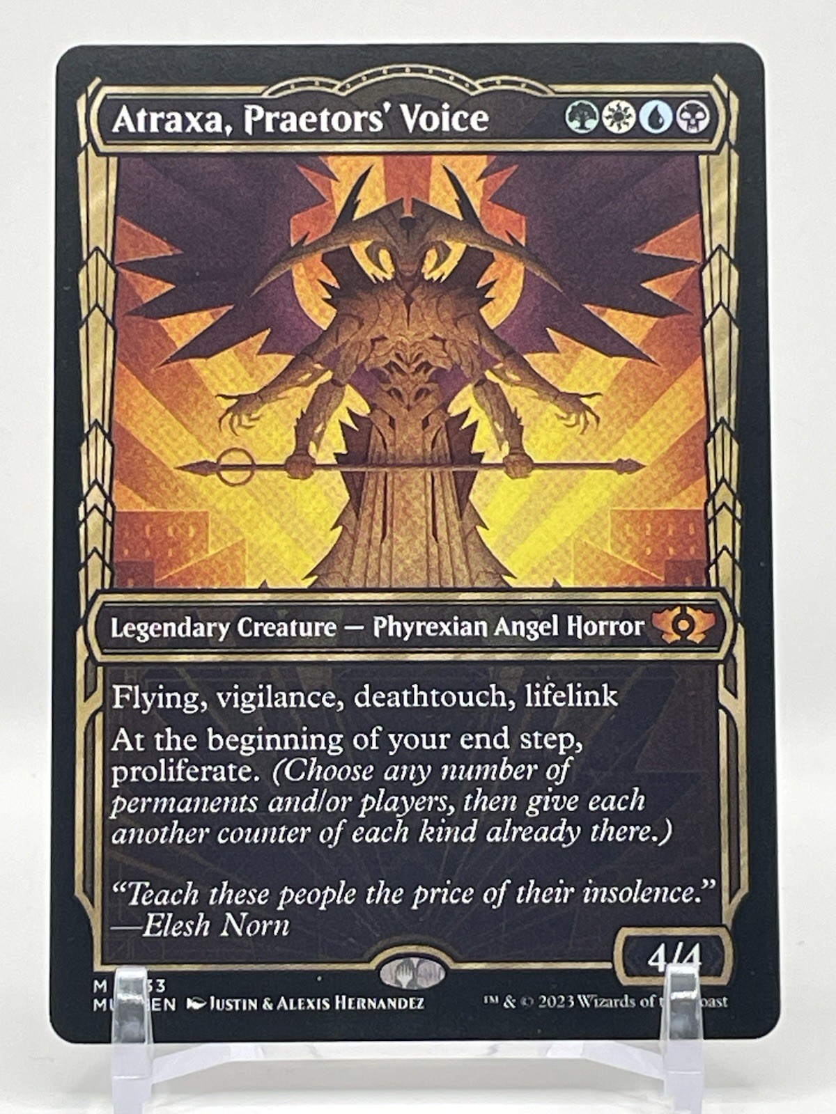 Atraxa, Praetors\' Voice (MUL-033) - Multiverse Legends: (Showcase) Atraxa, Praetors\' Voice (MUL-033) - Multiverse Legends: (Showcase)