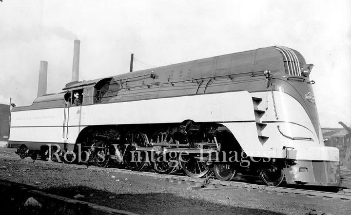 Chicago North Western photo CNW 400 Pacific 617 Steam train  railroad 8.5x11