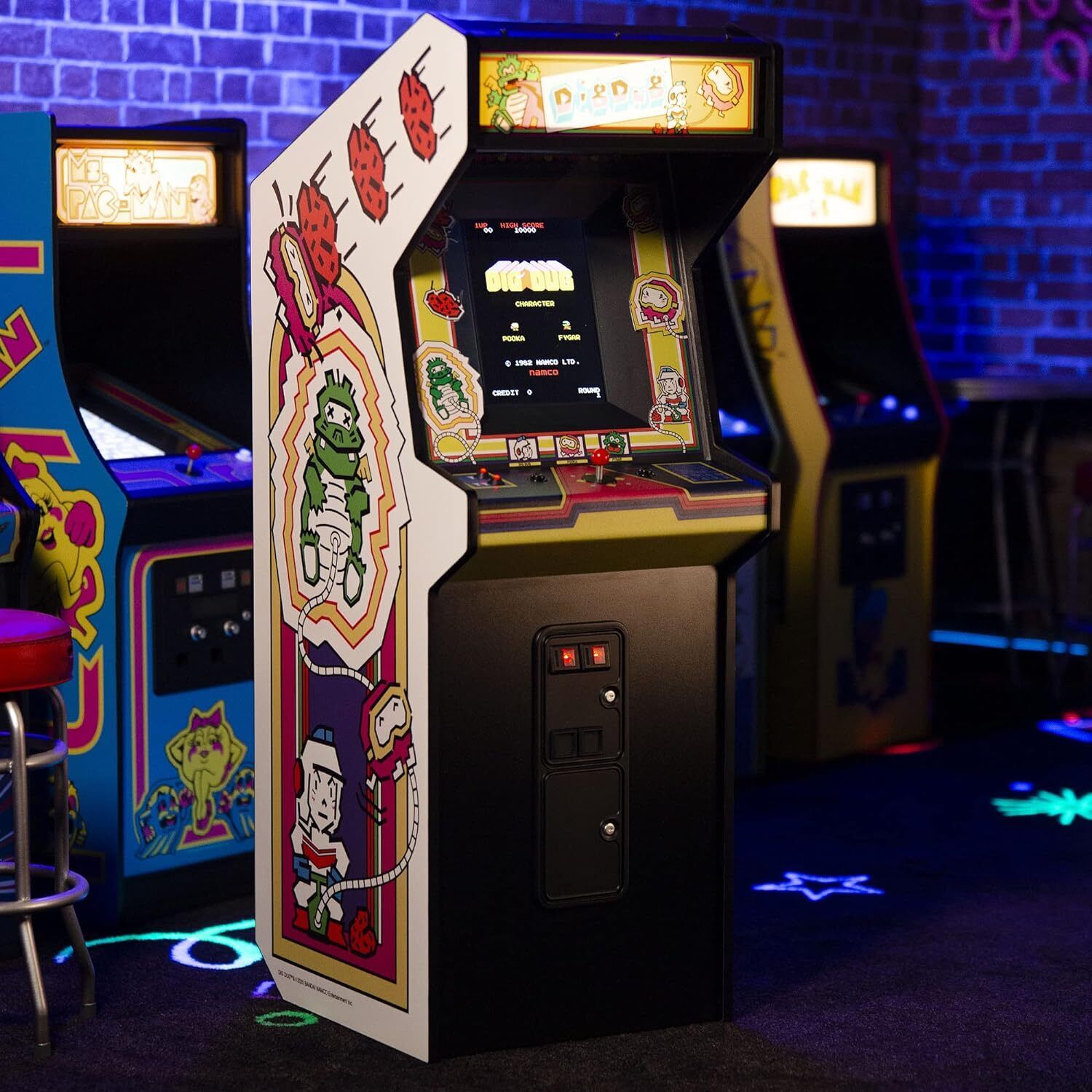 Numskull Quarter Arcades Official Dig Dug Mini Arcade: 1/4 Scale Retro Game Mach