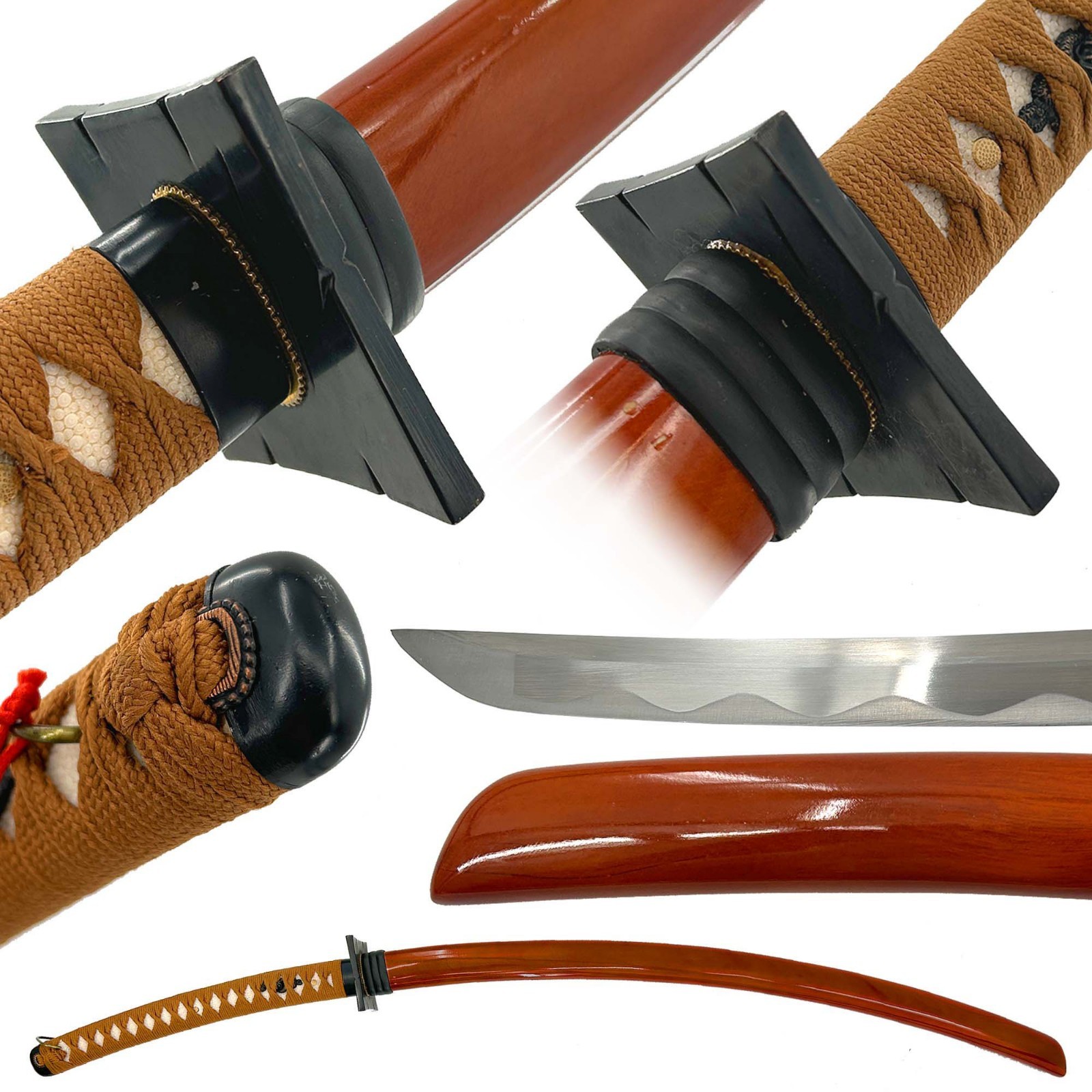 Afro Samurai handmade Tachi katana sword with Wood Scabbard - Overall 43