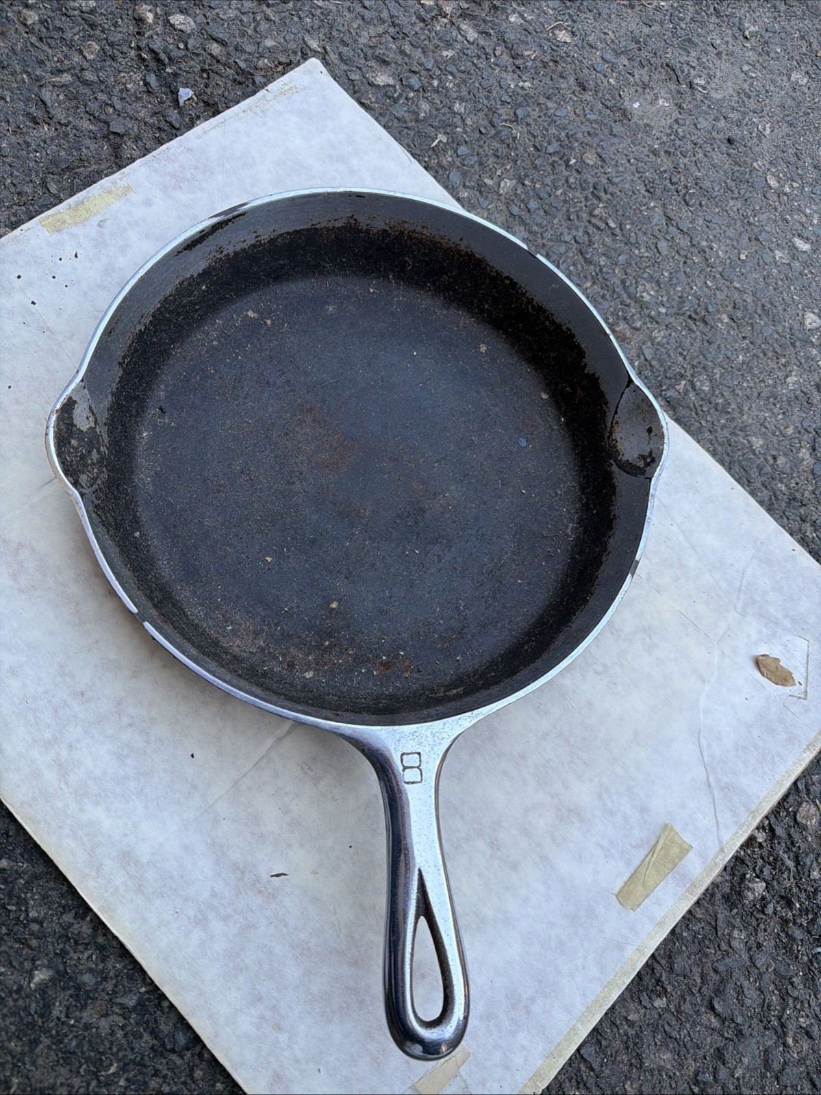 Griswold No 8 Chrome Plated Cast Iron Skillet Block Logo 704 D Erie PA USA