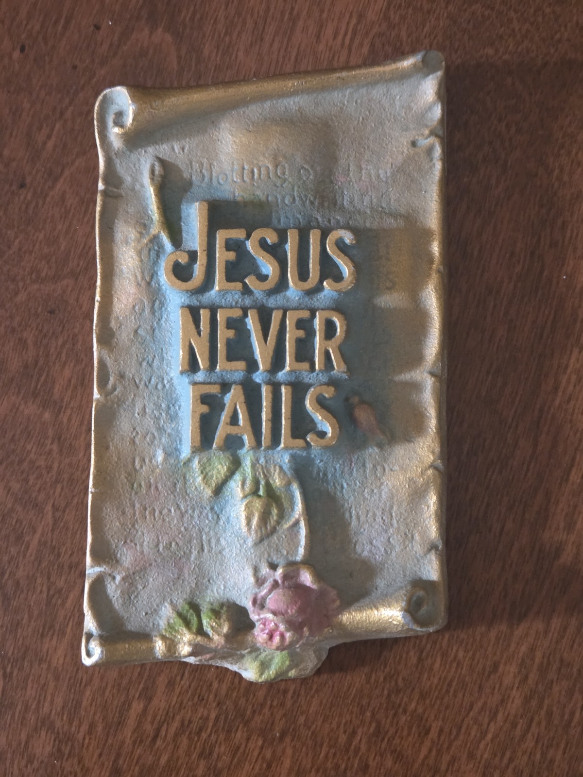 Jesus Never Fails Plaque AE Mitchell Jesus Never Fails Plaque AE Mitchell