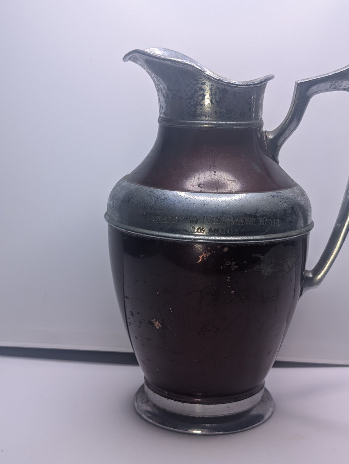 Vintage Ambassador Hotel Los Angeles Stanley Insulated Water Pitcher Hotelware