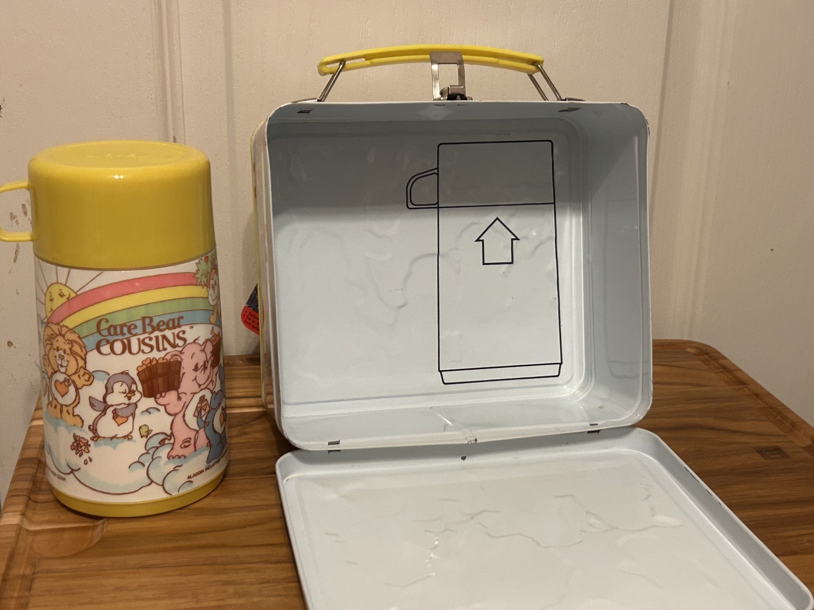 Vintage Collectible 1985 Care Bear Cousins Metal Lunch Box & Thermos New Unused