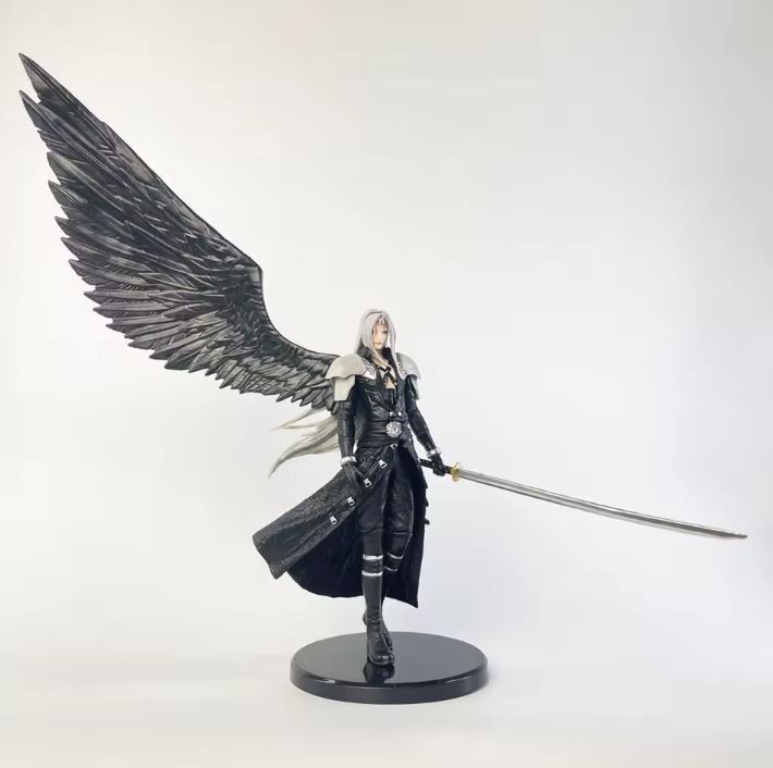 28cm Sephiroth Anime Figure Rebirth One-Winged Angel Action Figure Ornaments Dec