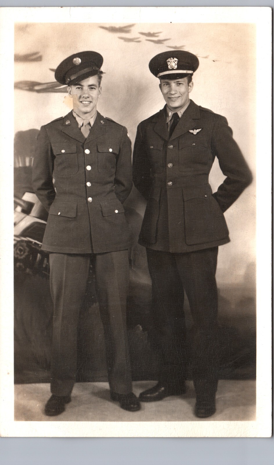 AIR FORCE MEN UNIFORMS fort sill ok real photo postcard rppc oklahoma