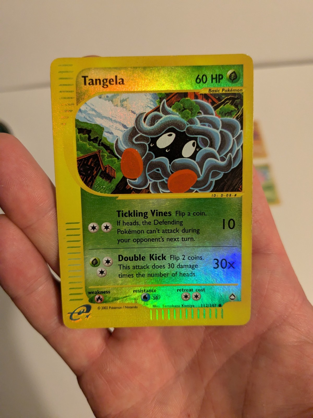 Tangela 112/147 | Aquapolis | Reverse Holo e reader 