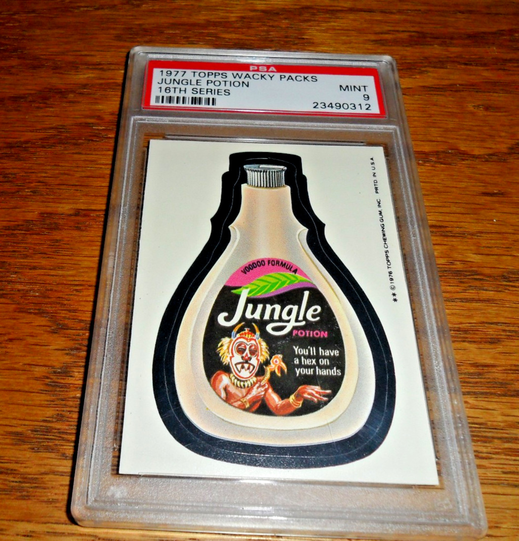 1976 1977 Topps Wacky Packages PACKS  16TH SERIES 16 Jungle Potion PSA 9 MINT