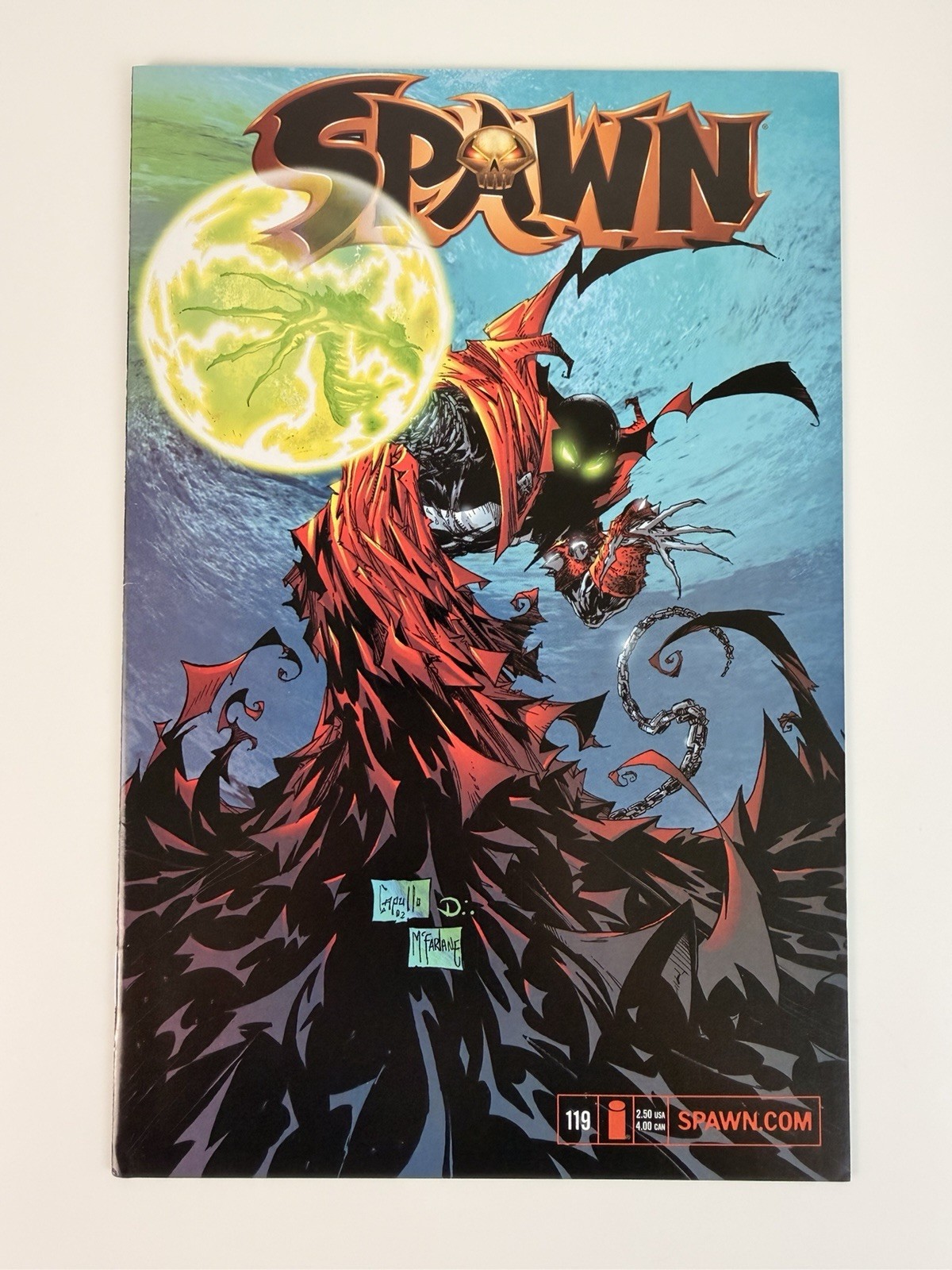 Spawn #119 • 2002 • Image Comics • Todd Mcfarlane • Crease On Spine Spawn #119 • 2002 • Image Comics • Todd Mcfarlane • Crease On Spine