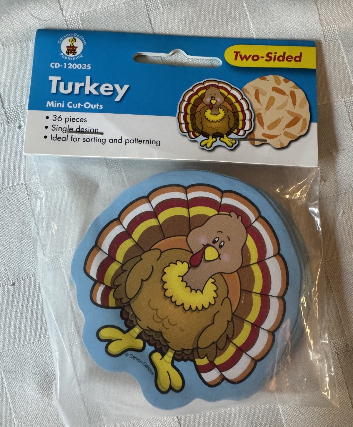 Vintage NEW Carson-Dellosa 36 Turkey Shape Mini Cut Outs - Tags, Art Projects Vintage NEW Carson-Dellosa 36 Turkey Shape Mini Cut Outs - Tags, Art Projects
