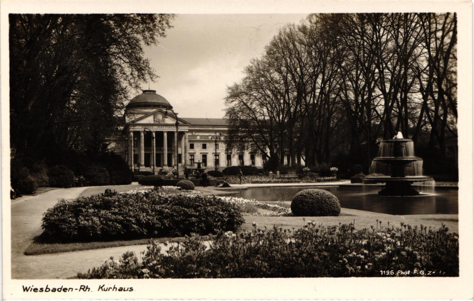Wiesbaden Kurhaus Real Photo RPPC Postcard Germany German Rhine Zeitz Photo Wiesbaden Kurhaus Real Photo RPPC Postcard Germany German Rhine Zeitz Photo