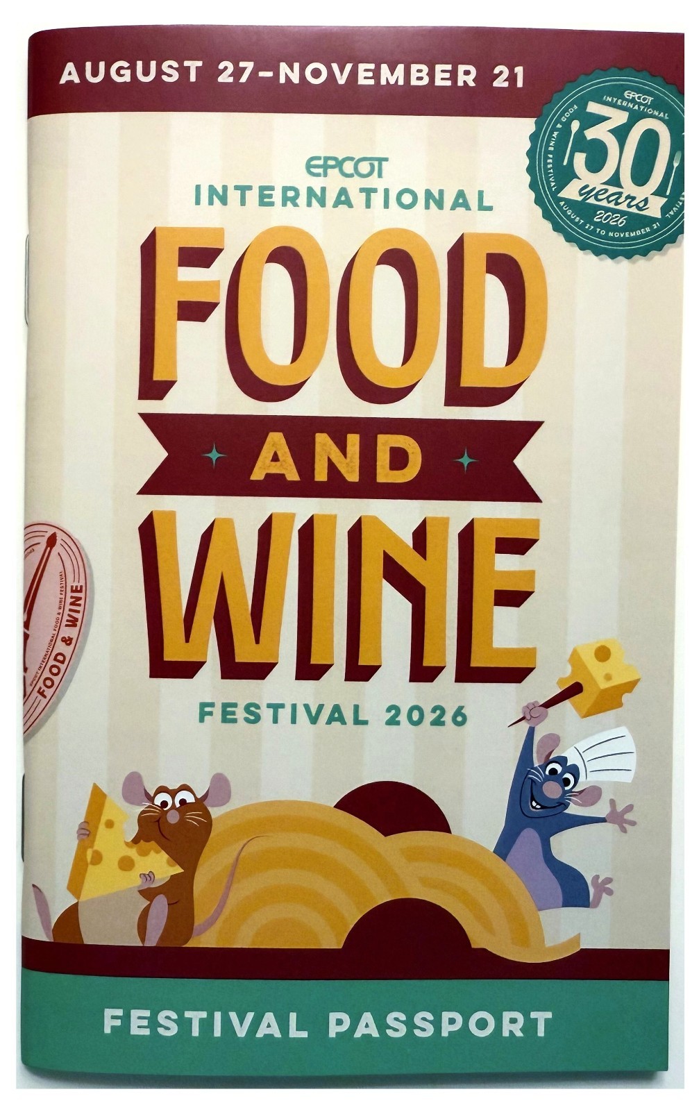 Epcot Food And Wine Festival Passport Booklet 2026 Quick Ship Walt Disney World