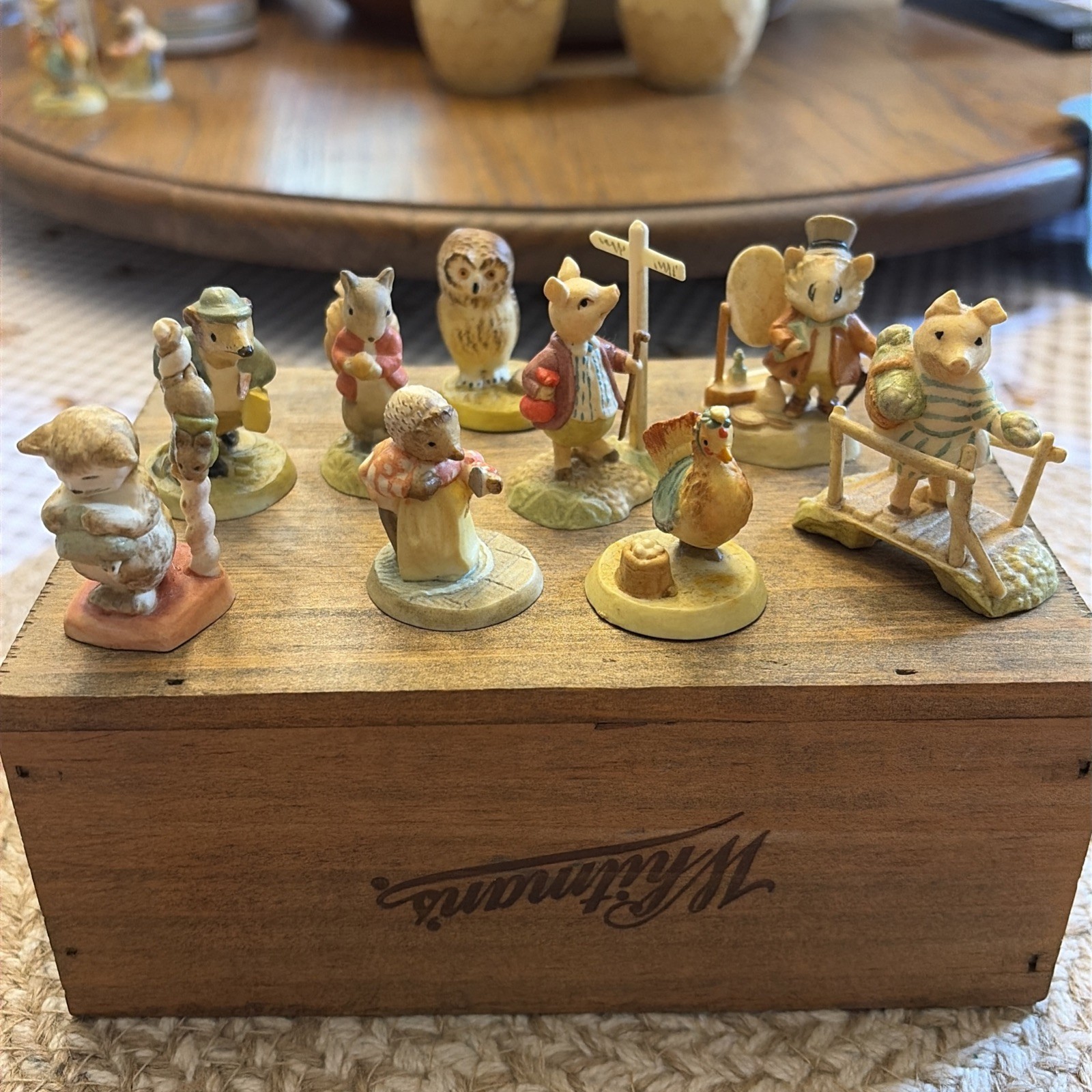 Beatrix Potter Mini Figurines by F. Warne Lot of 9 EUC Nursery Rhymes VTG 1980’s