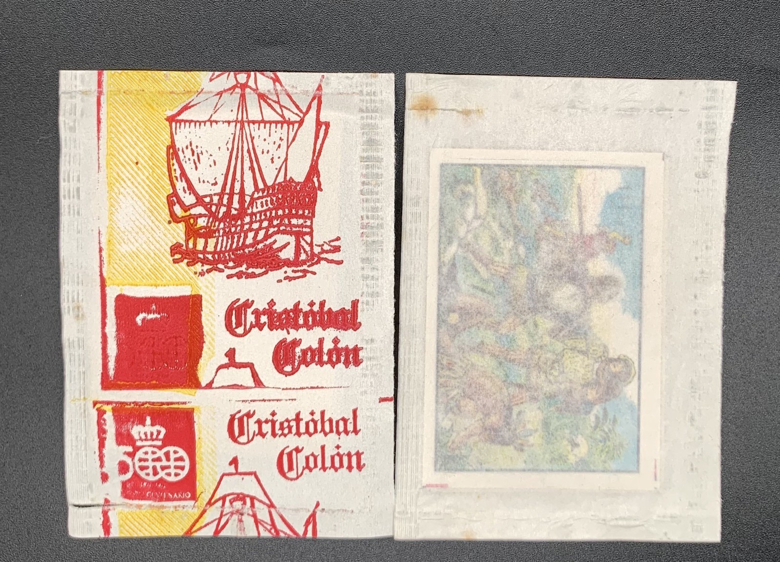 VENEZUELA 1980s CHRISTOPHER COLUMBUS STICKERS REYAUCA PACK VINTAGE COLON 1 PACK