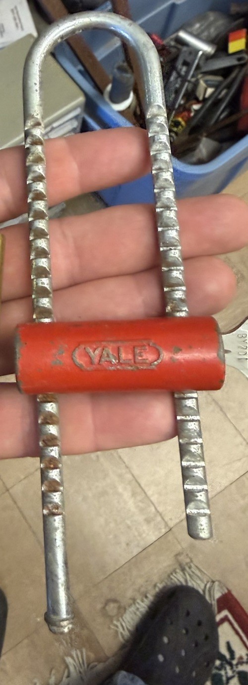Vintage Yale Lock Long Neck Pad Lock bike lock Safety Lock