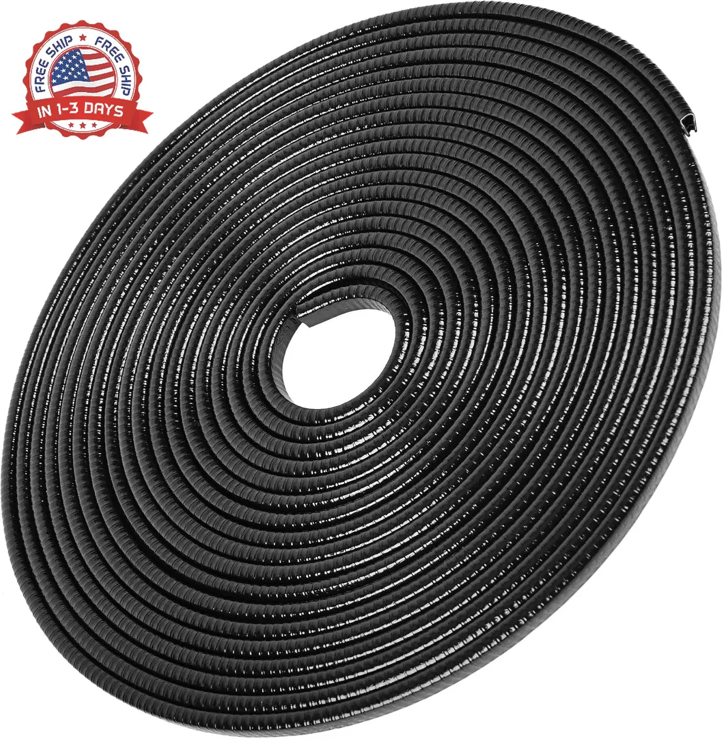 16.4 Ft(5M) Car Door Edge Guards U Shape Edge Trim Rubber Seal Protect