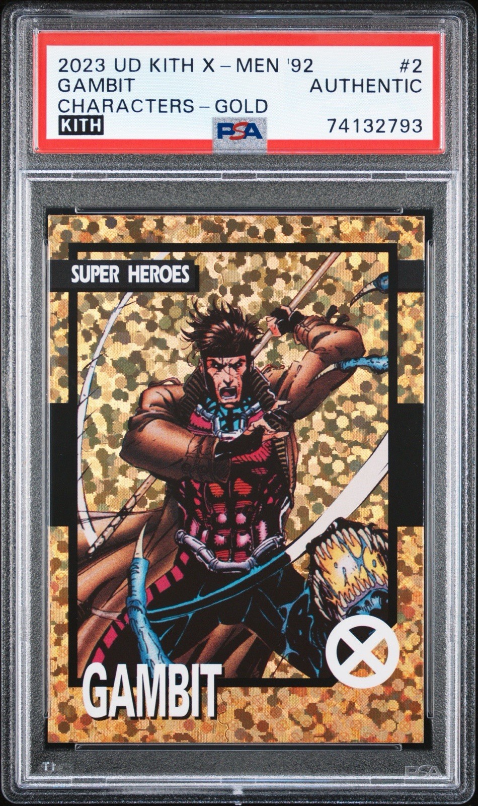 2023 Upper Deck KITH X-Men \'92 Gambit #2 Characters GOLD 1-25 PSA AUTHENTICATED
