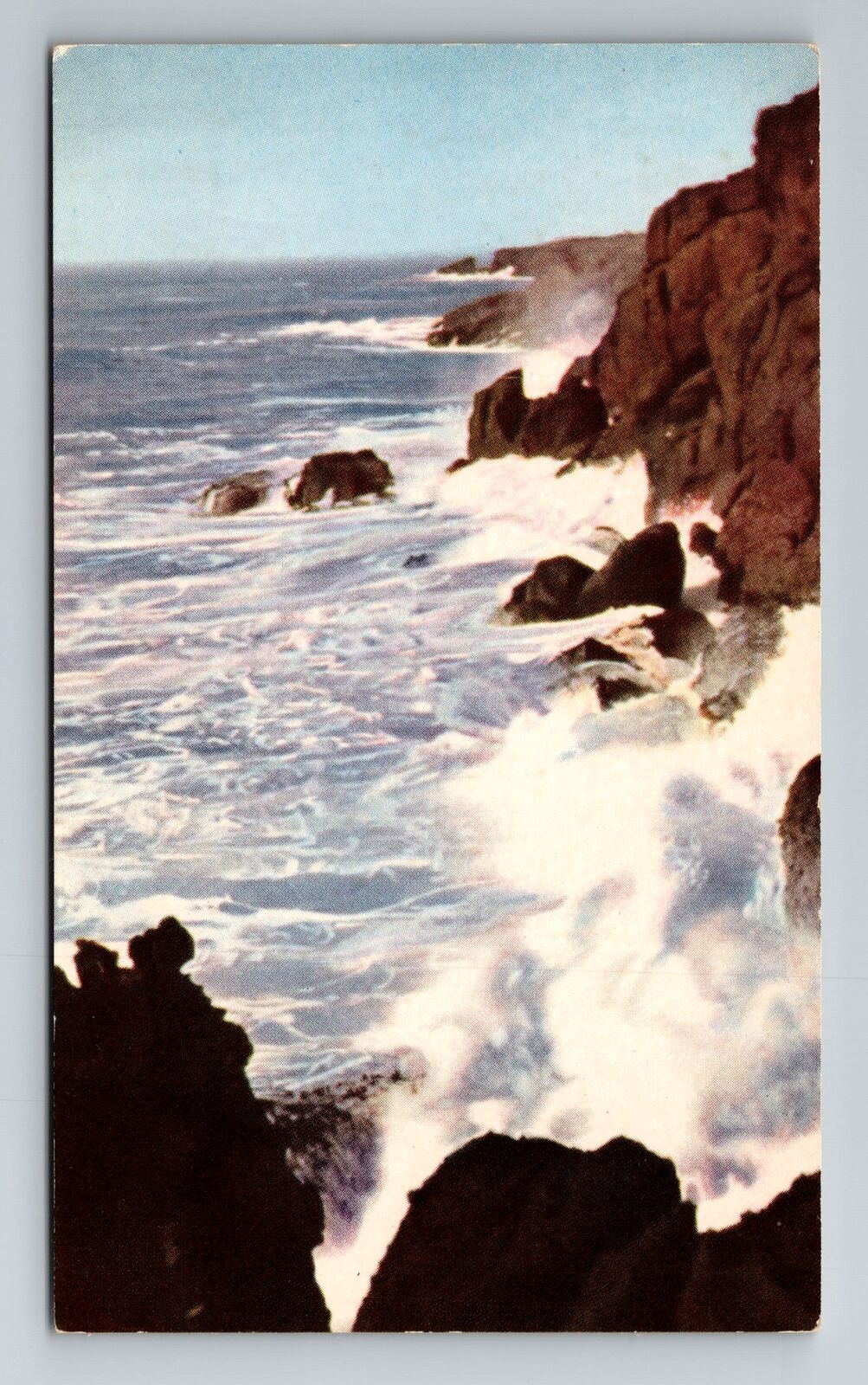 OR-Oregon, Scenic Crashing Waves, Antique, Vintage Souvenir Postcard