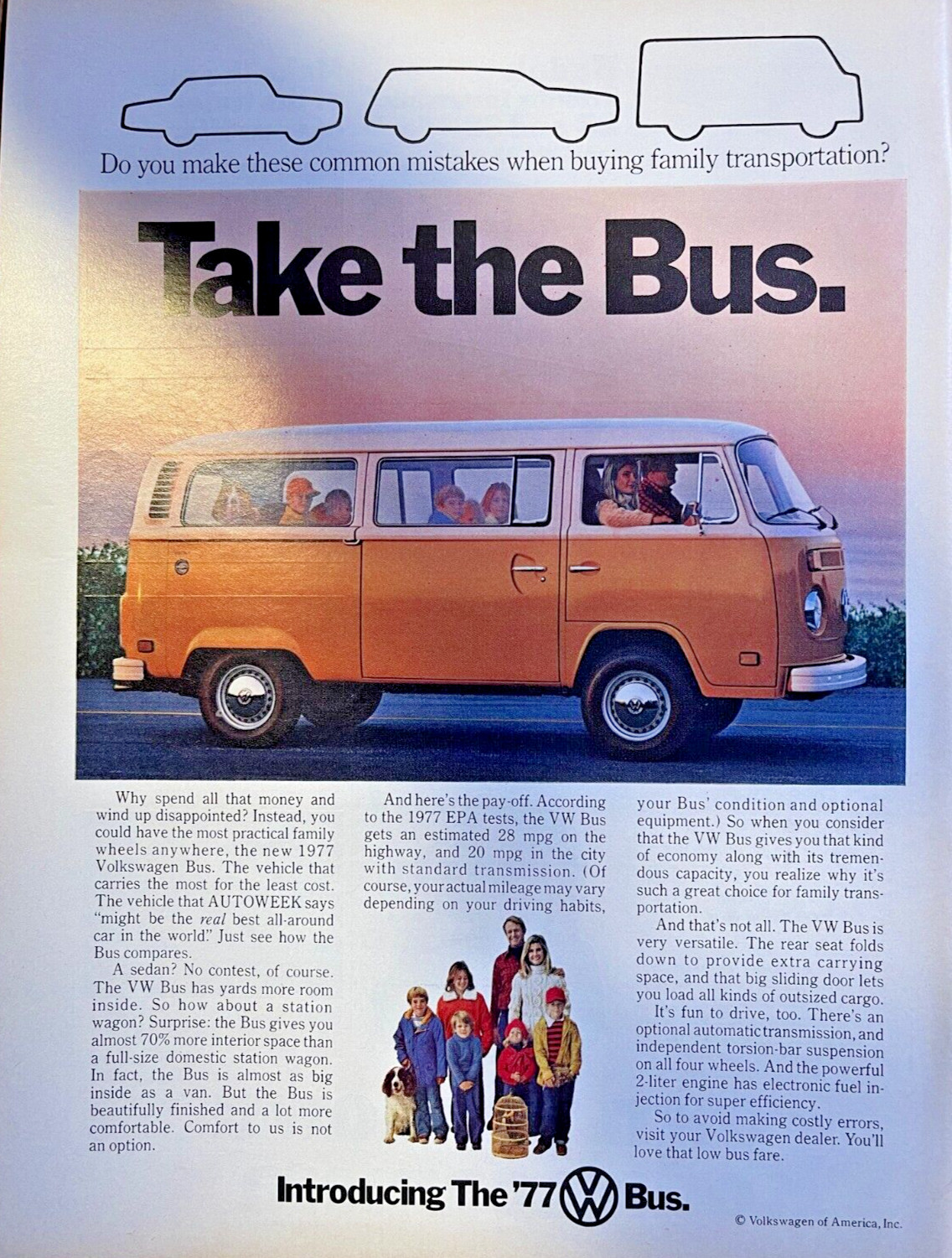 1977 Advertisement Volkswagen Bus