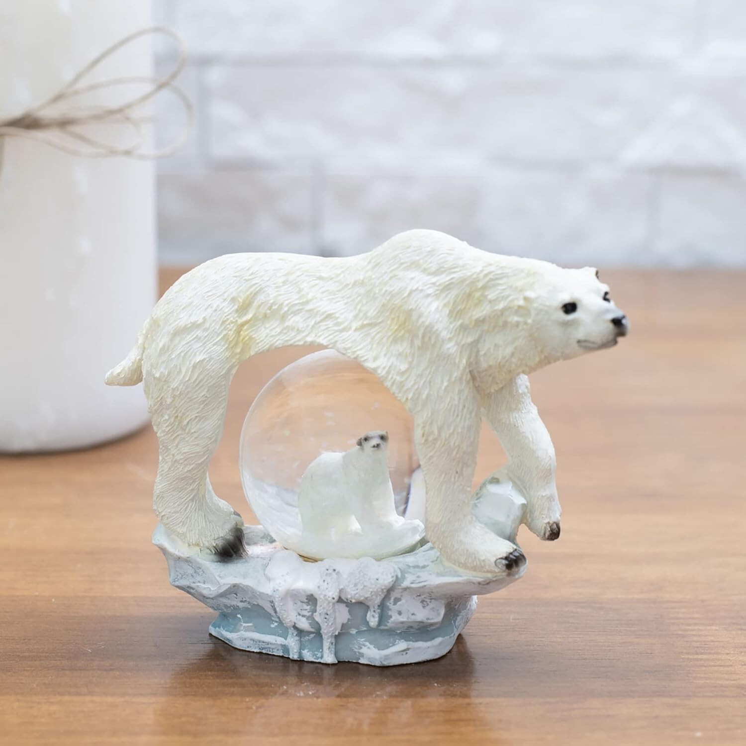 Elanze Designs White Polar Bear Winter Magical Whimsical 3 x 3 x 3 inches