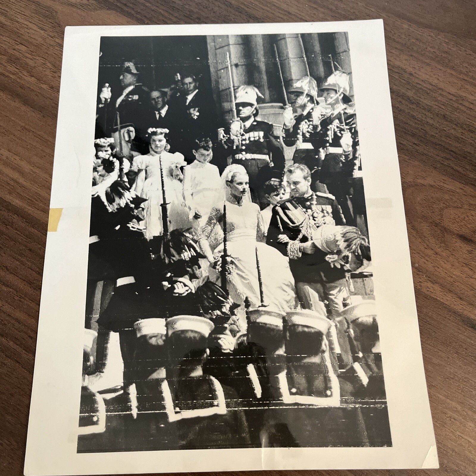 1956 Press Photo Prince Rainier III & Princess Grace Wed Leaving Cathedral