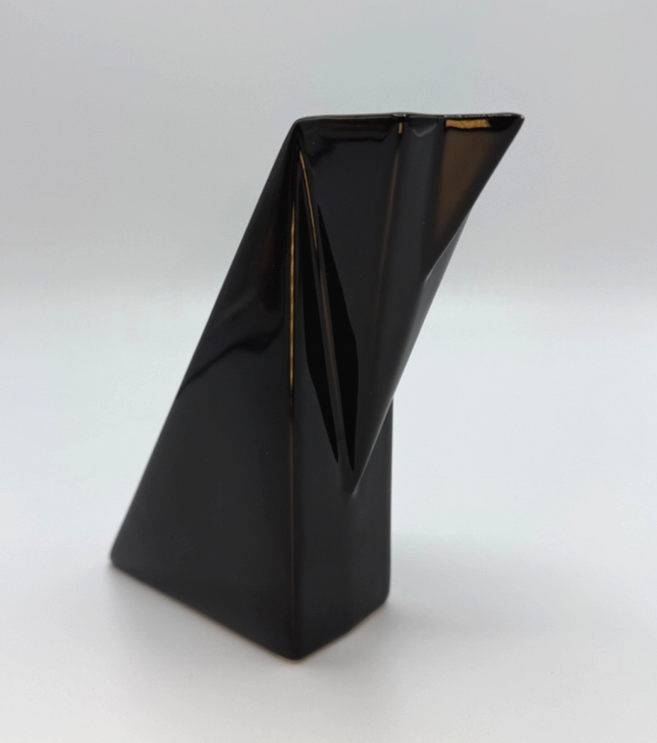 Salins Studio France BLACK Creamer 1980s, VTG. PIERRE CASENOVE  Post-modern