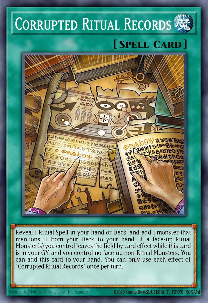 Yugioh CORI-EN062 - Ragged Records of Rites - Super Rare