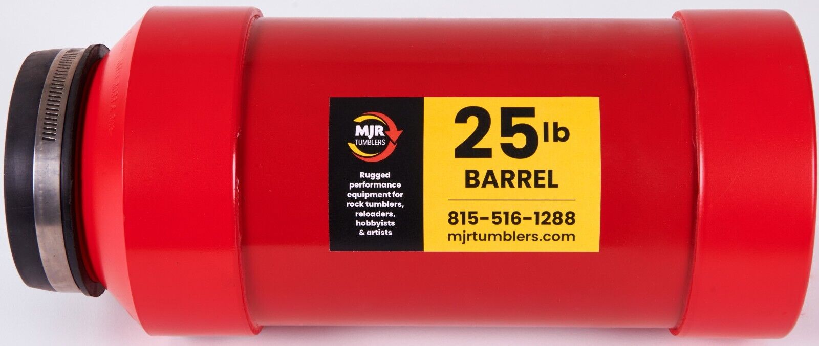 MJR Tumblers' 1.5 gallon 25 pound rotary rock tumbler barrel