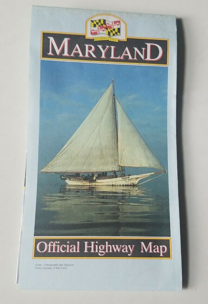 1999-2000 Official Highway Map Maryland - NEW -  