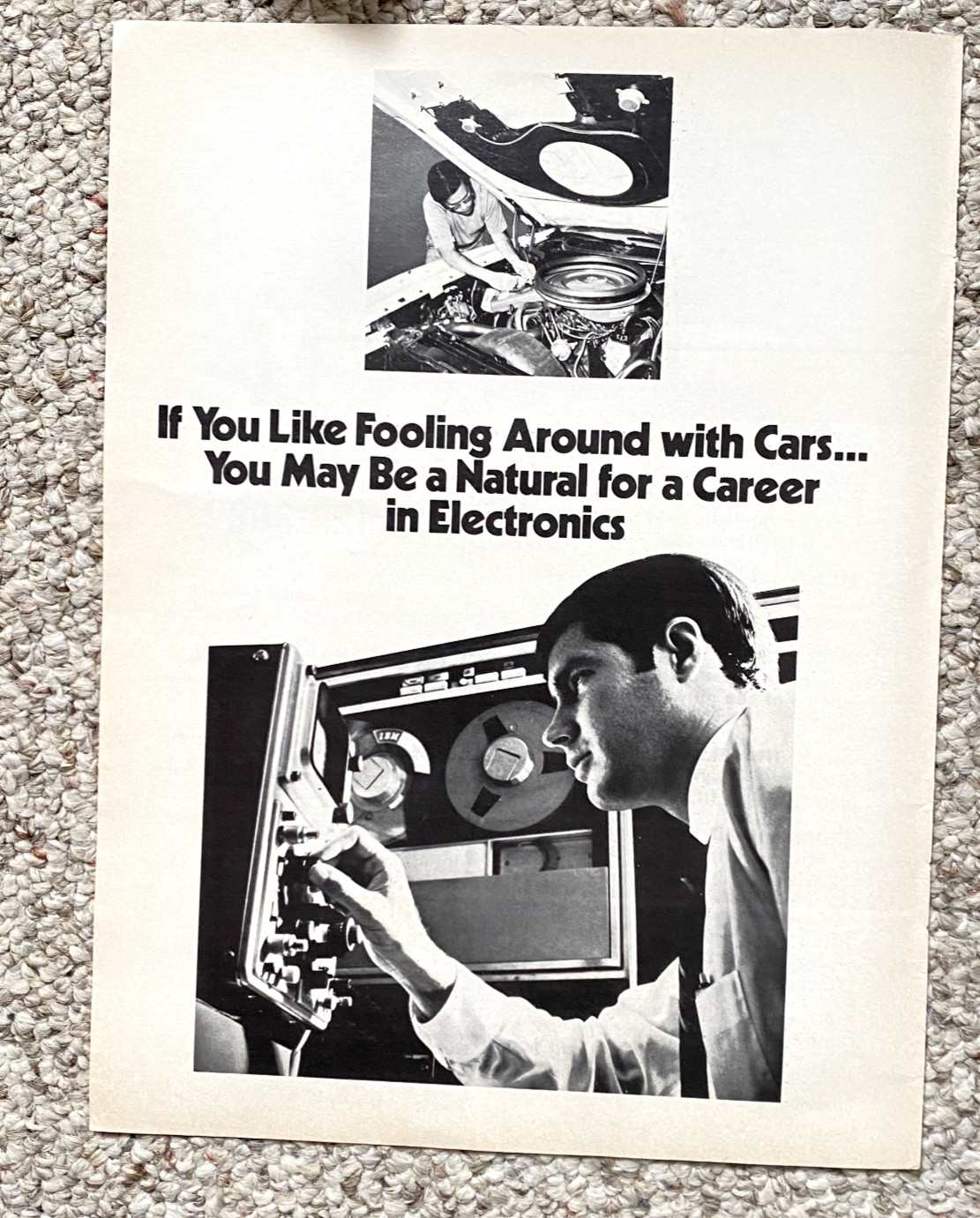 70s Vintage USN Poster Ad 1970s US Military Electronics Navy Comms 1 page