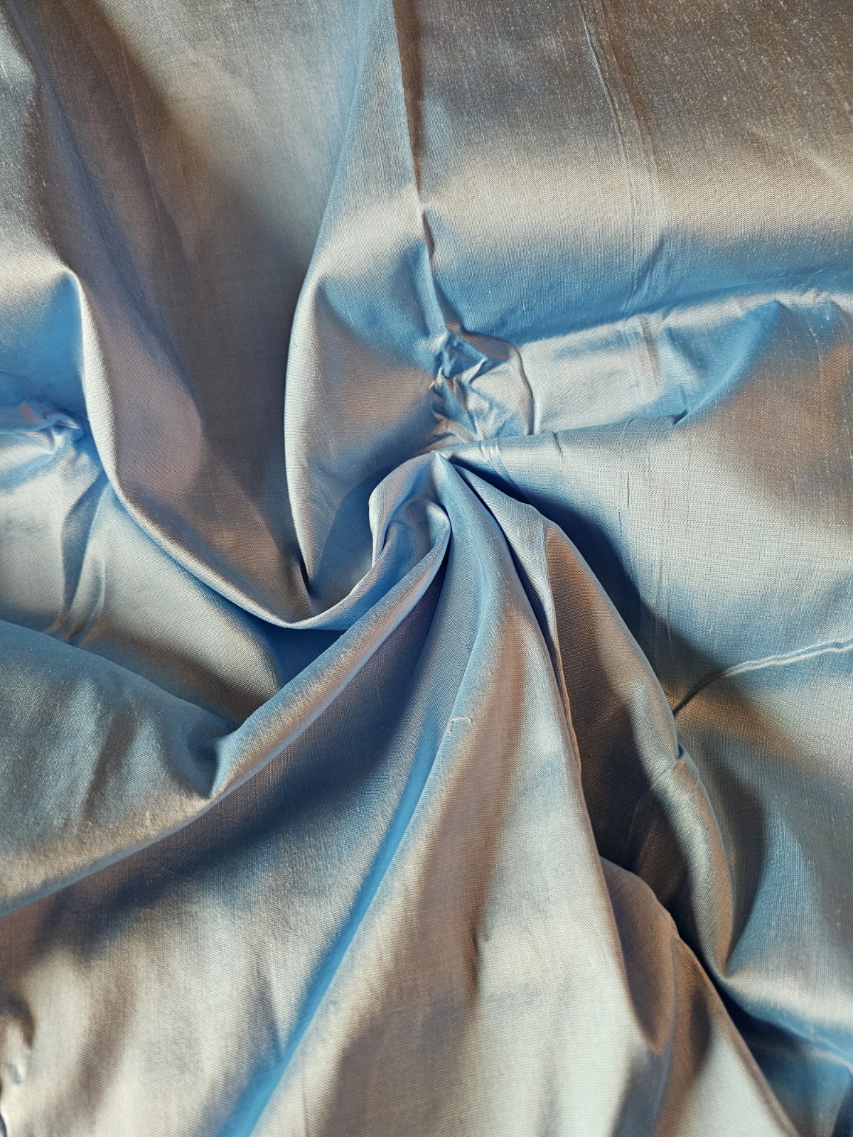 Vintage Thai Silk Fabric Icy Turquoise Blue 100% SILK BY THE YARD x 38 Vintage Thai Silk Fabric Icy Turquoise Blue 100% SILK BY THE YARD x 38