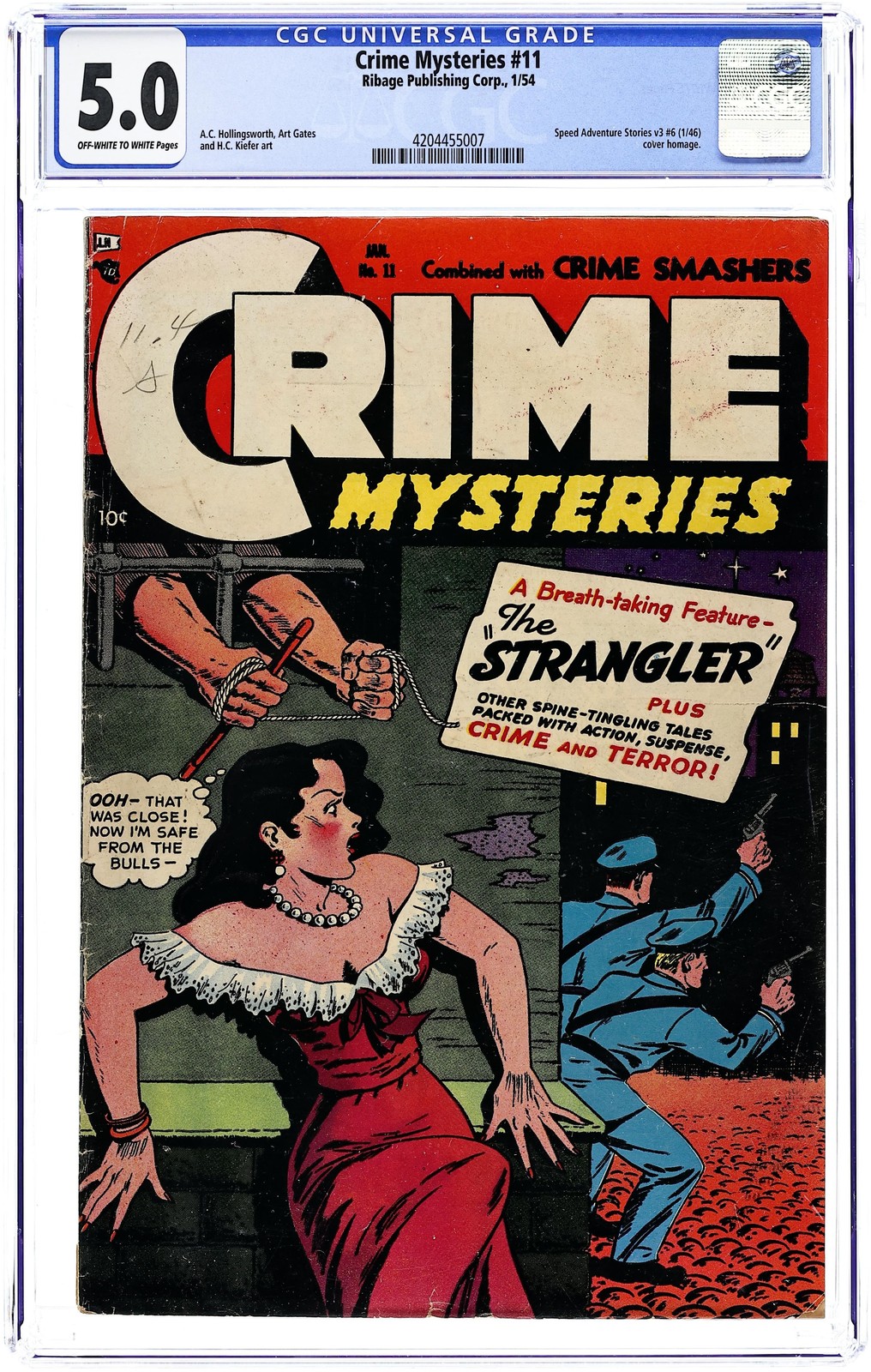 Crime Mysteries #11 CGC 5.0 1954 4204455007