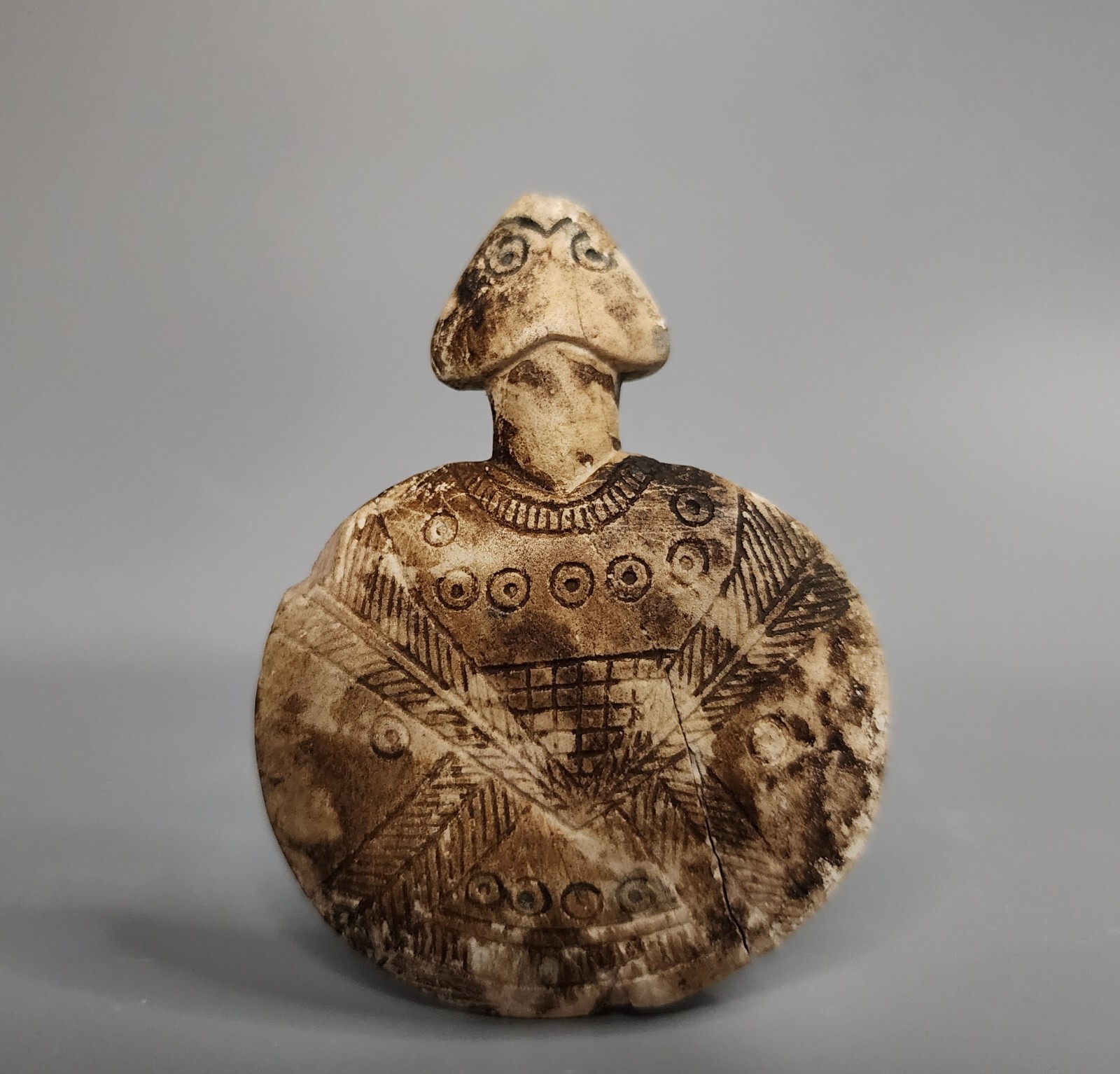 CIRCA A RARE MARBLE STONE ANATOLIAN IDOL.